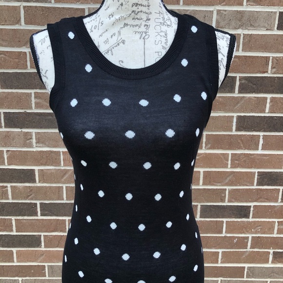 Halogen Jackets & Blazers - Women's Halogen Polka Dot  Knit Tank Vest Small